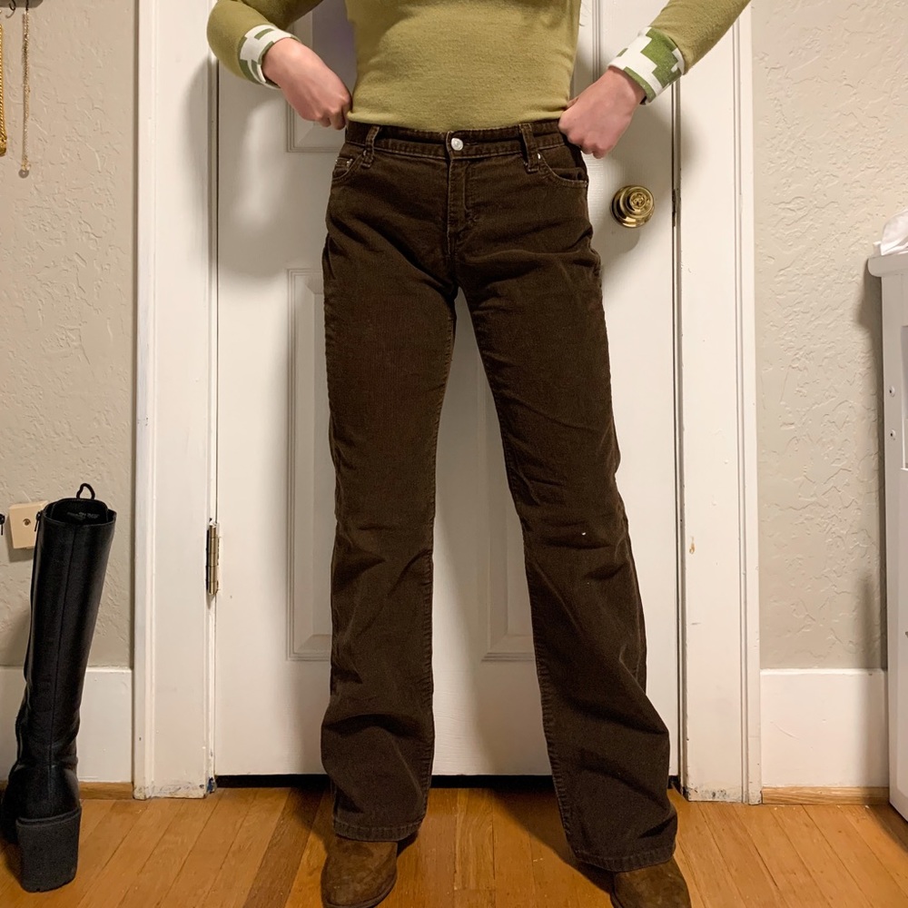 70s brown corduroy jeans vintage style